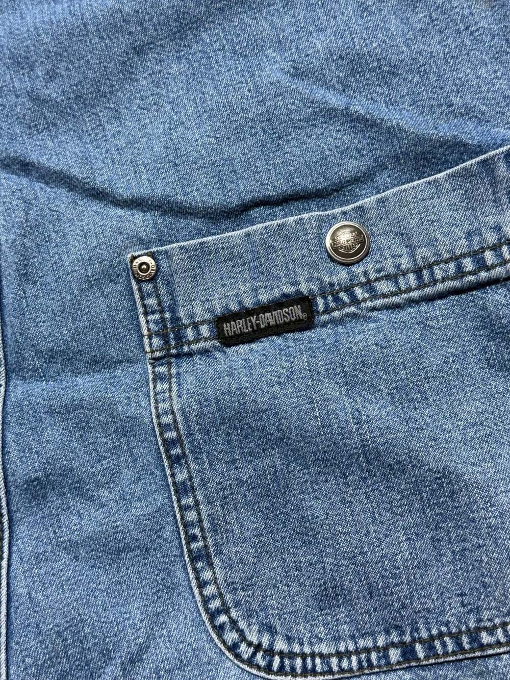 Vintage Harley-Davidson Denim Bib Overalls Medium - Picture 7 of 8
